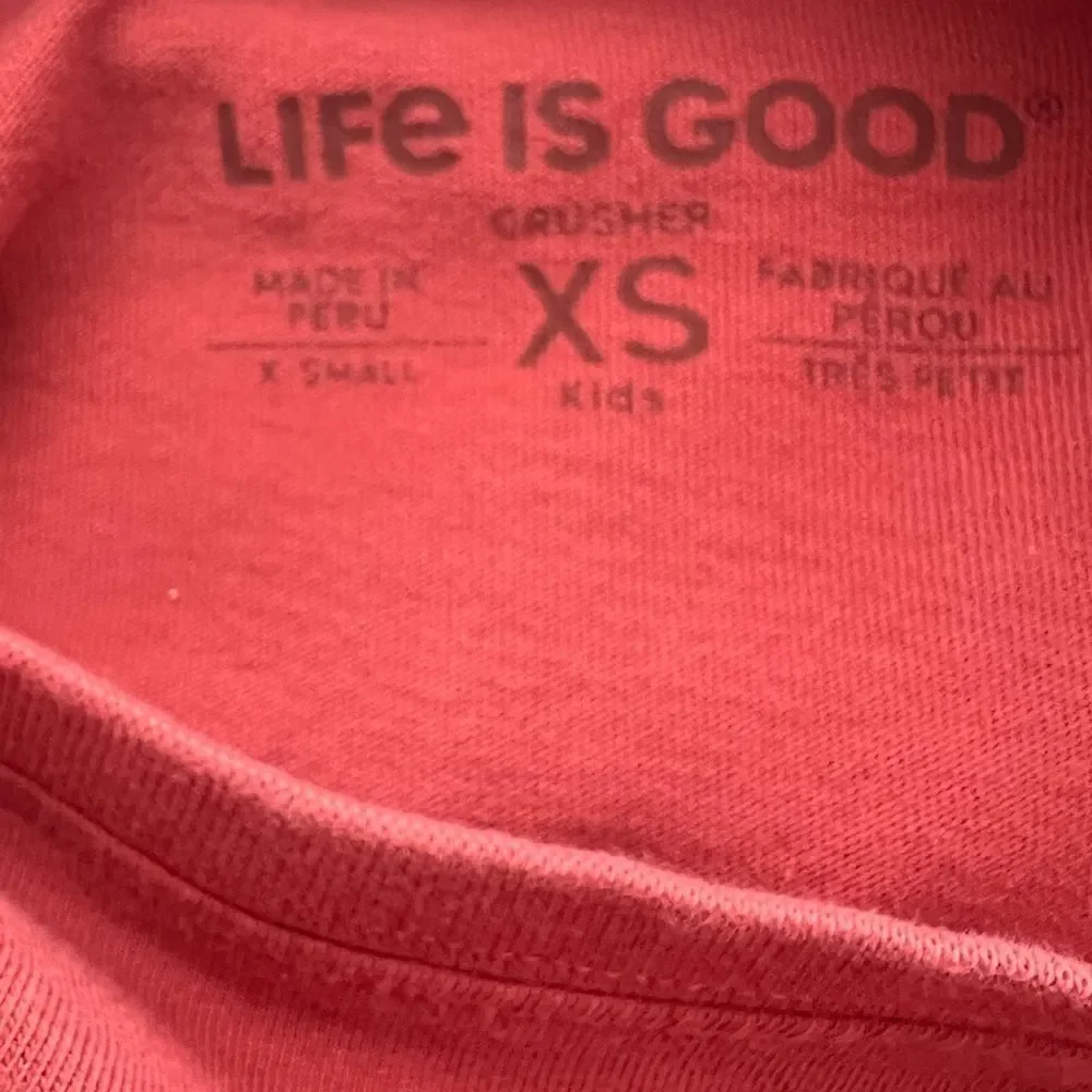Life Is Good Kids Rexcellent Dinosaur Long Sleeve Tee - Red